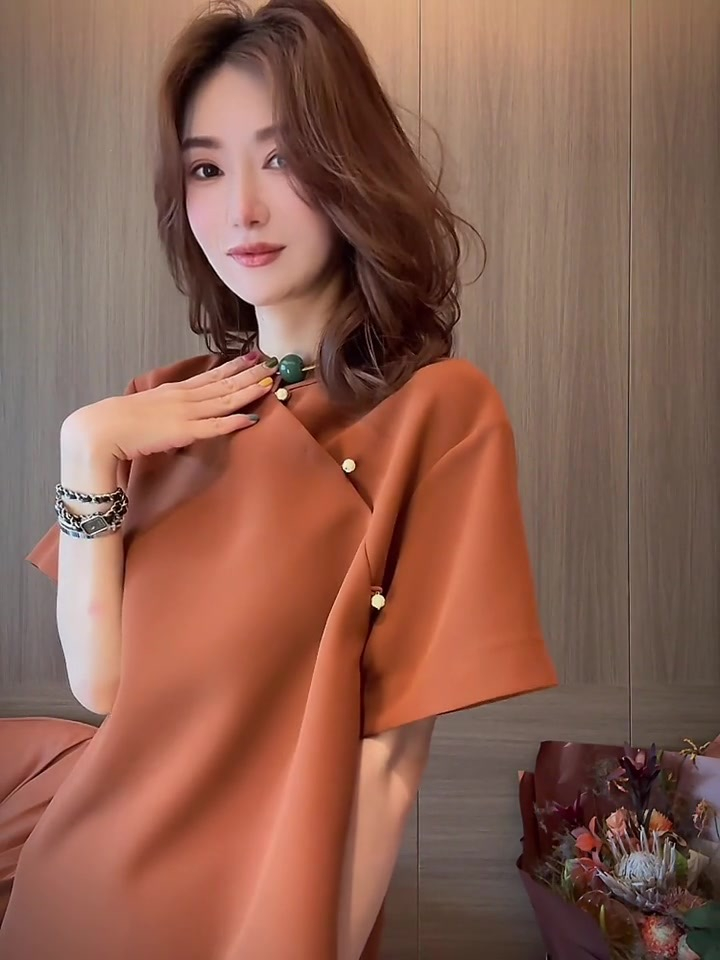 新中式女装国风独特斜襟设计感2024夏季不规则连衣裙新款ins百搭