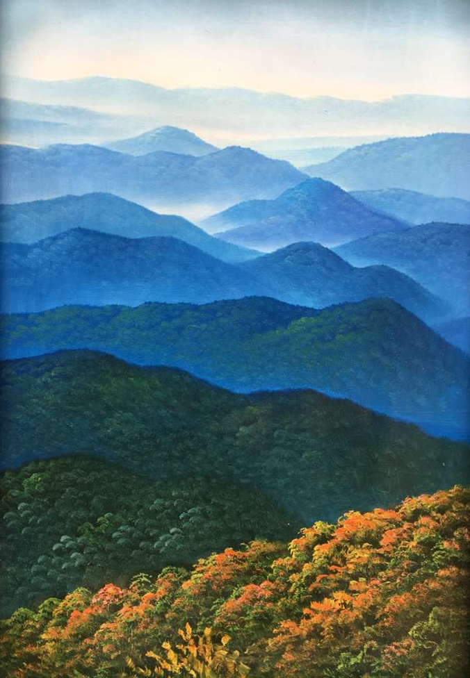 杨兴德《山外有山》布面油画