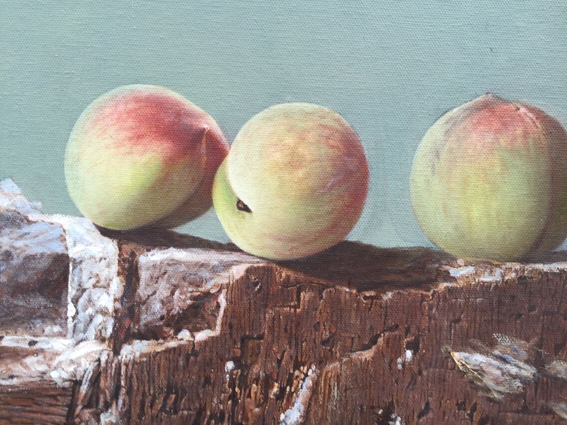 刘燕《桃子》布面油画