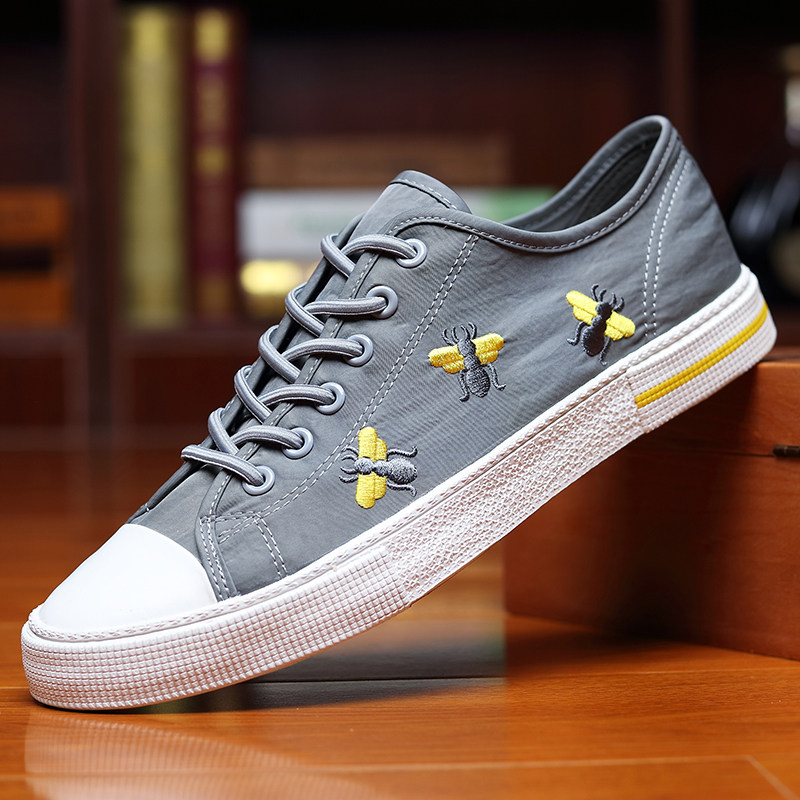 帆布鞋男2020秋季新款透气男鞋休闲鞋韩版潮鞋英伦百搭平底布板鞋