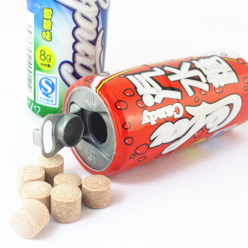 10瓶汽水糖80后怀旧零食品糖果瓶装可乐雪碧糖四种口味混搭休闲