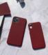 鱼子酱暗酱红色真皮适用苹果12XSMAX保护套 iPhone11promax手机壳
