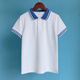 儿童校服短袖白色t恤POLO衫棉男女童夏季薄款蓝领中大童学生班服