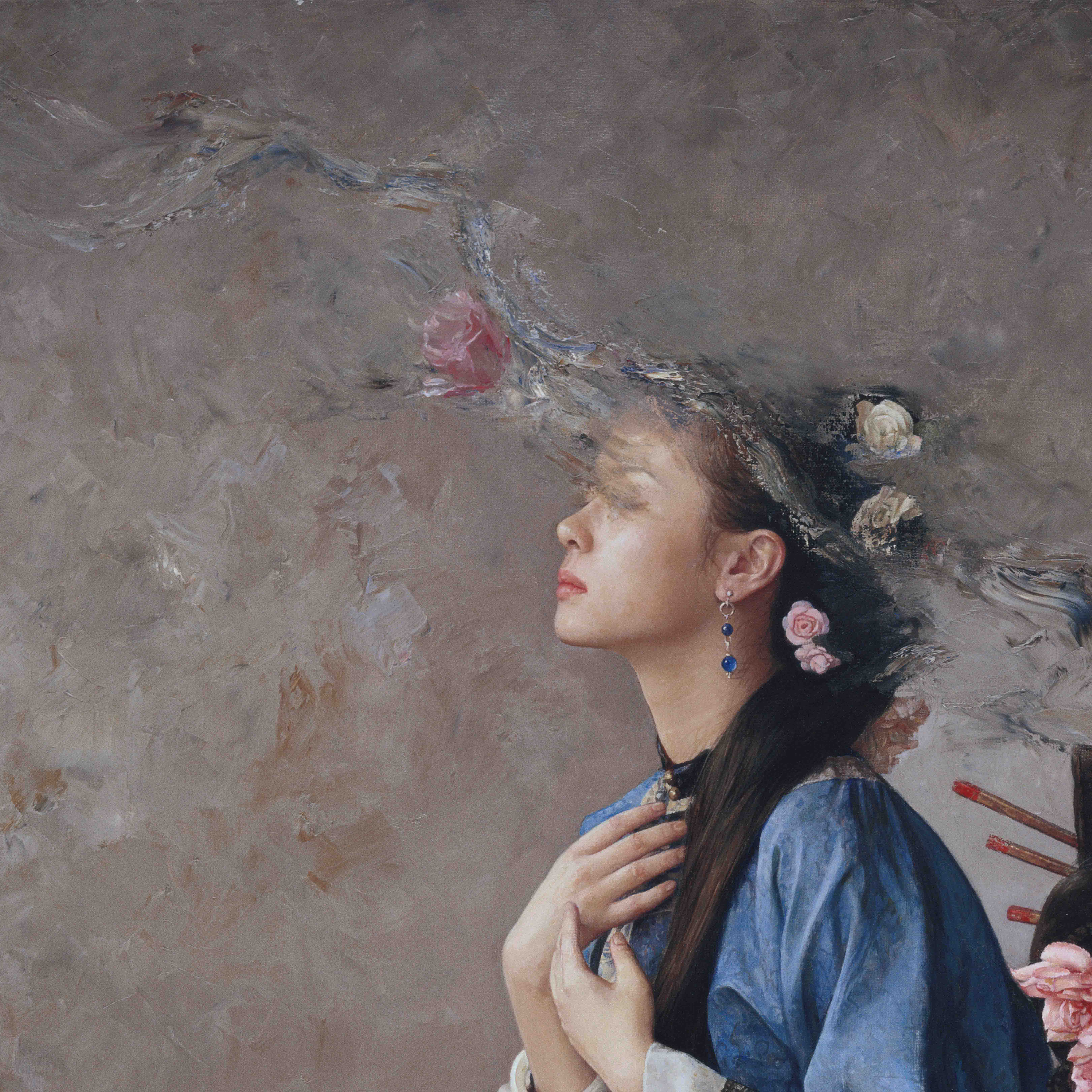 王明月《寻香》 | 综合版画 | 当代写实名家