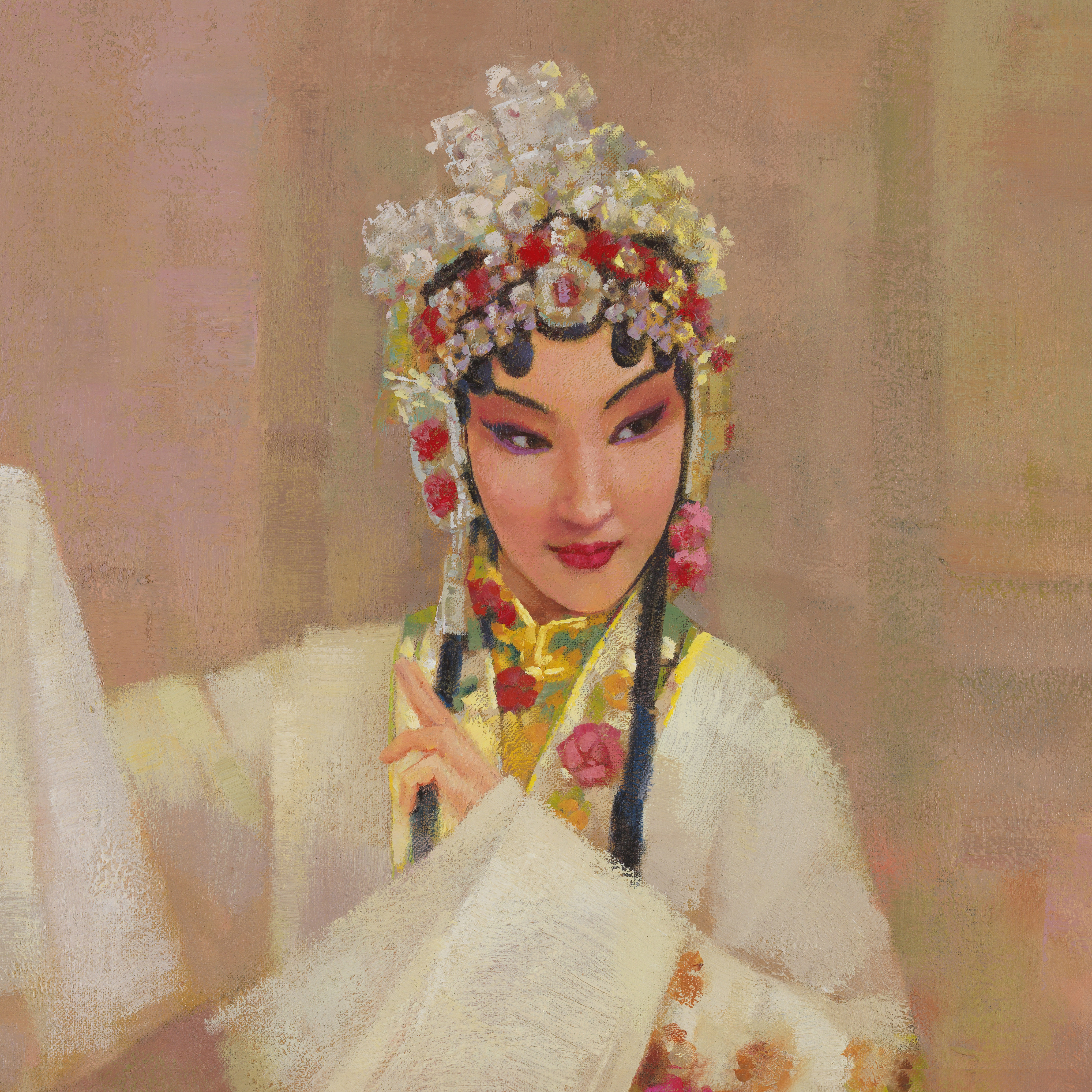 【学院艺术】北京服装学院 王树田《小花旦》| 综合版画 | 共50版