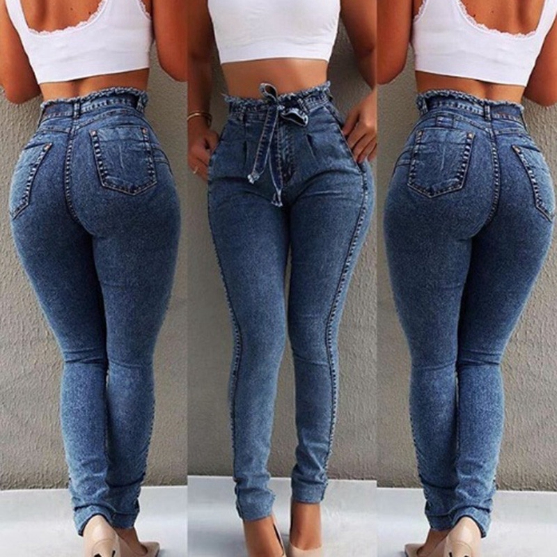 jeans women trousers 2023 Fashion elastic ladies pants 女裤