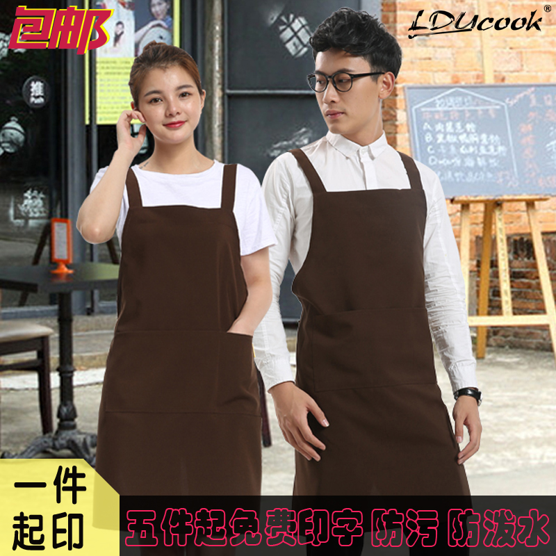Korean Edition fashion apron kitchen Waiter Advertising aprons coverall apron Customized customized LOGOin the Family/Personal Cleaning Tools , Housework/Floor cleaning equipment , Apron category - from Buy2taobao.com to provide professional Taobao agent buy service