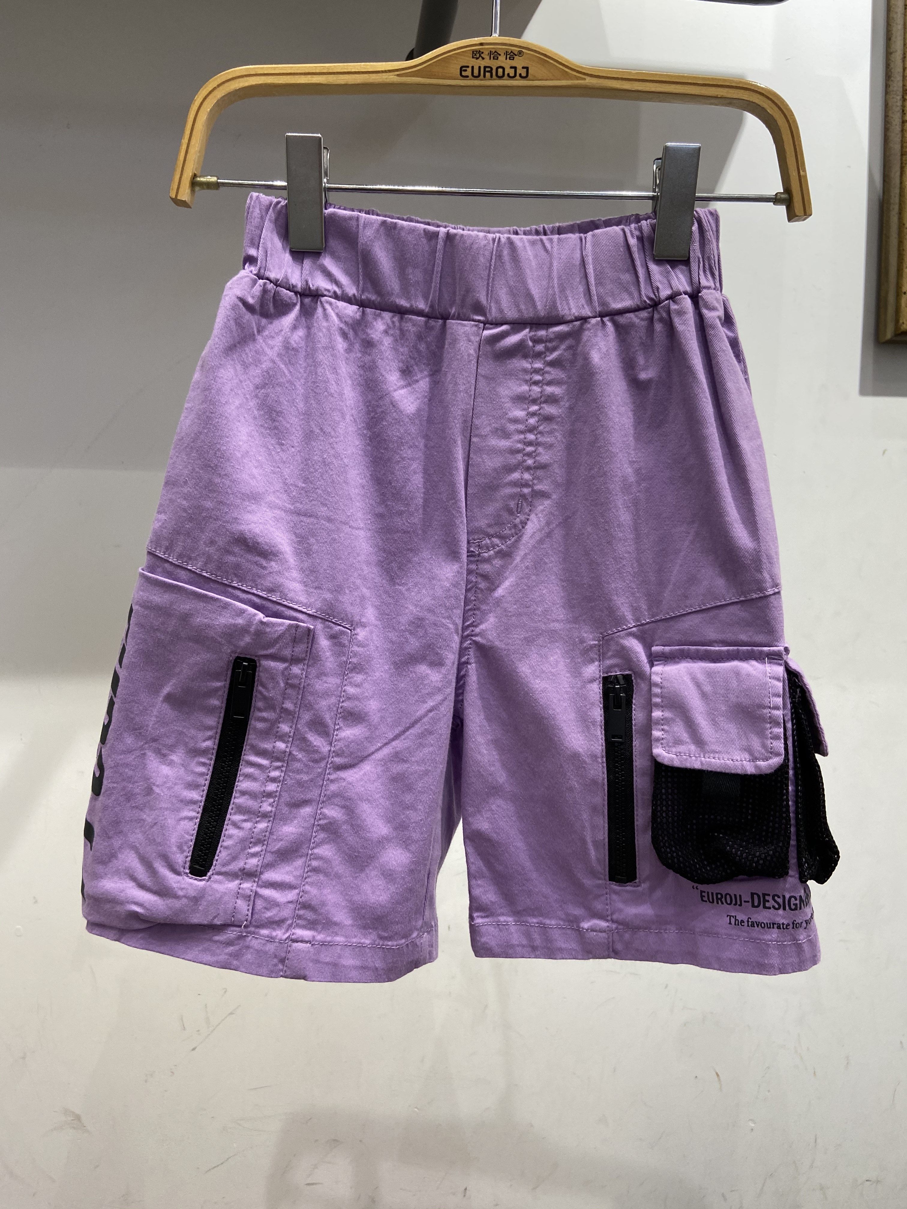 2022 夏季新款 男童 紫色 中裤 工装休闲短裤 279元