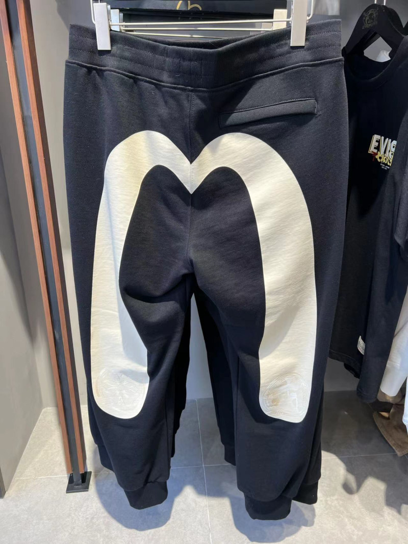 evisu福神男潮牌大m刺绣印花宽松休闲运动百搭长裤卫裤 386xxct
