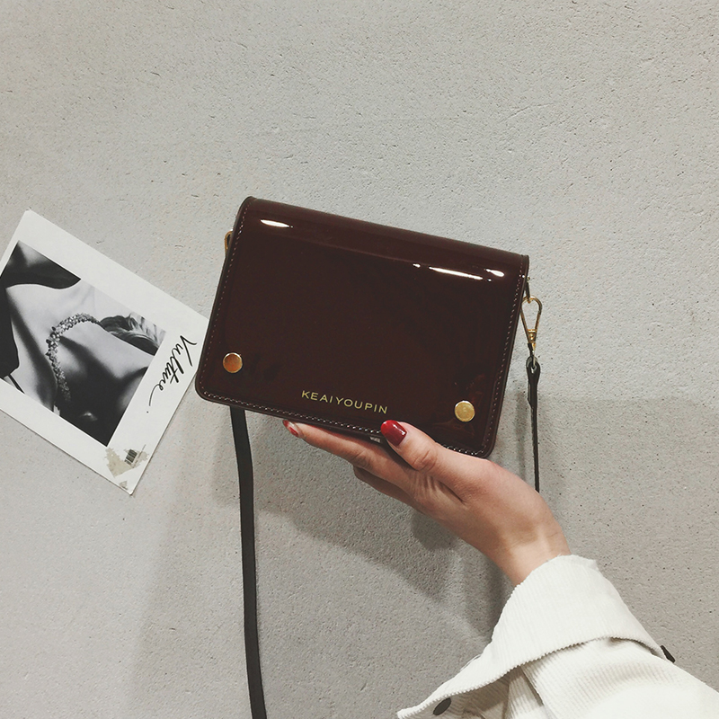 chic chain Little bag 2020 new pattern Small square package Solid Bright surface The single shoulder bag Solid Like a breath of fresh air Inclined shoulder bagin the Leather/Lady bags/Men's bag, Ms. bags category - from Buy2taobao.com to provide professional Taobao agent buy service