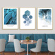 北欧ins风格装饰画客厅沙发背景墙现代羽毛壁画餐厅蓝色抽象挂画