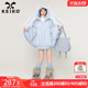 KEIKO [可解兔耳朵]斗篷型泡泡袖棉服外套2023冬季设计感宽松棉袄