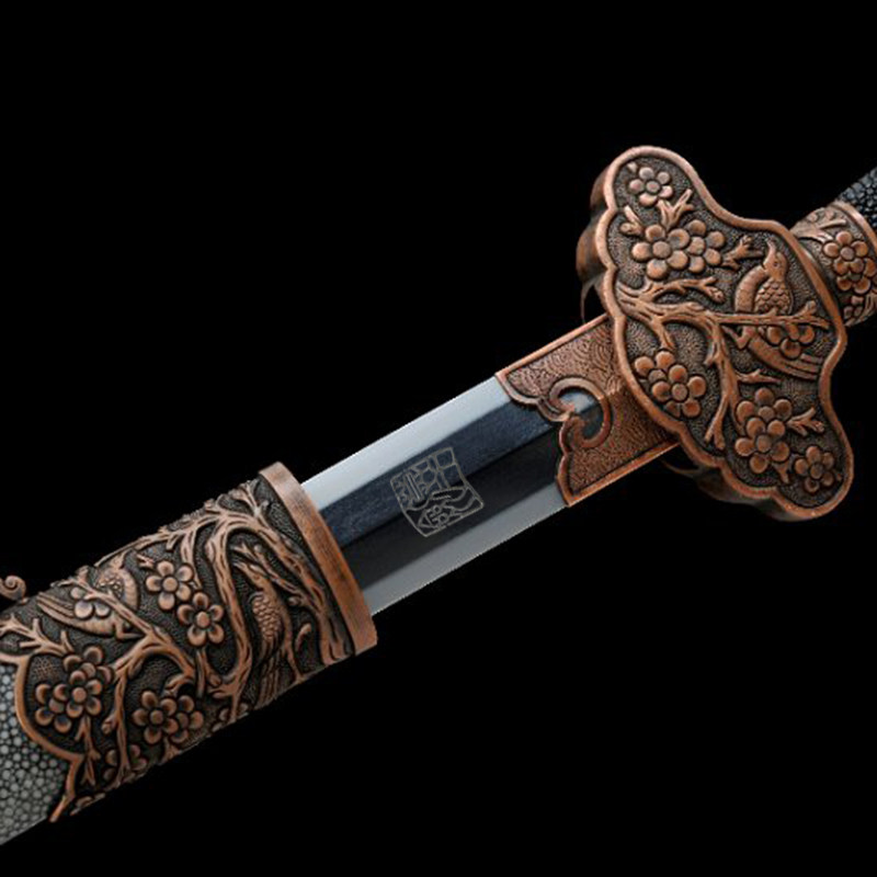 【莫干剑】季劭聪《手工紫铜装清剑》未开刃 浙江省工艺美术大师