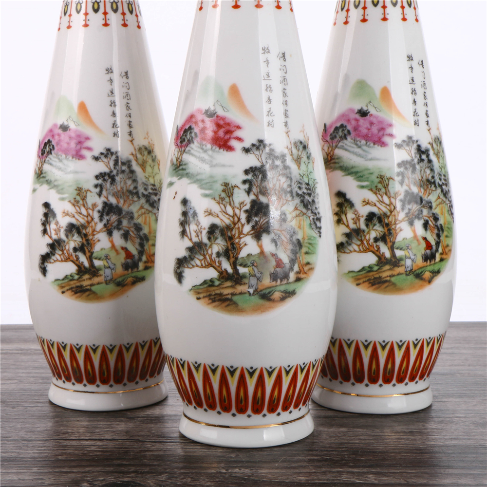 47/1992年杏花村瓷瓶汾酒清香型53度500ml3瓶老酒收藏