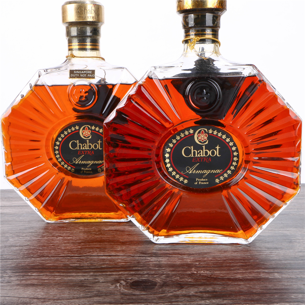 89/90年代嘉宝extra特级雅文邑白兰地40度700ml2瓶老洋酒收藏