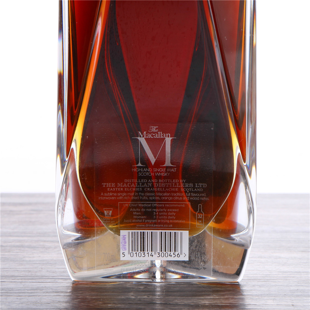 4/2013年限量发售1750瓶麦卡伦m莱俪水晶44.5度700ml 奢华收藏