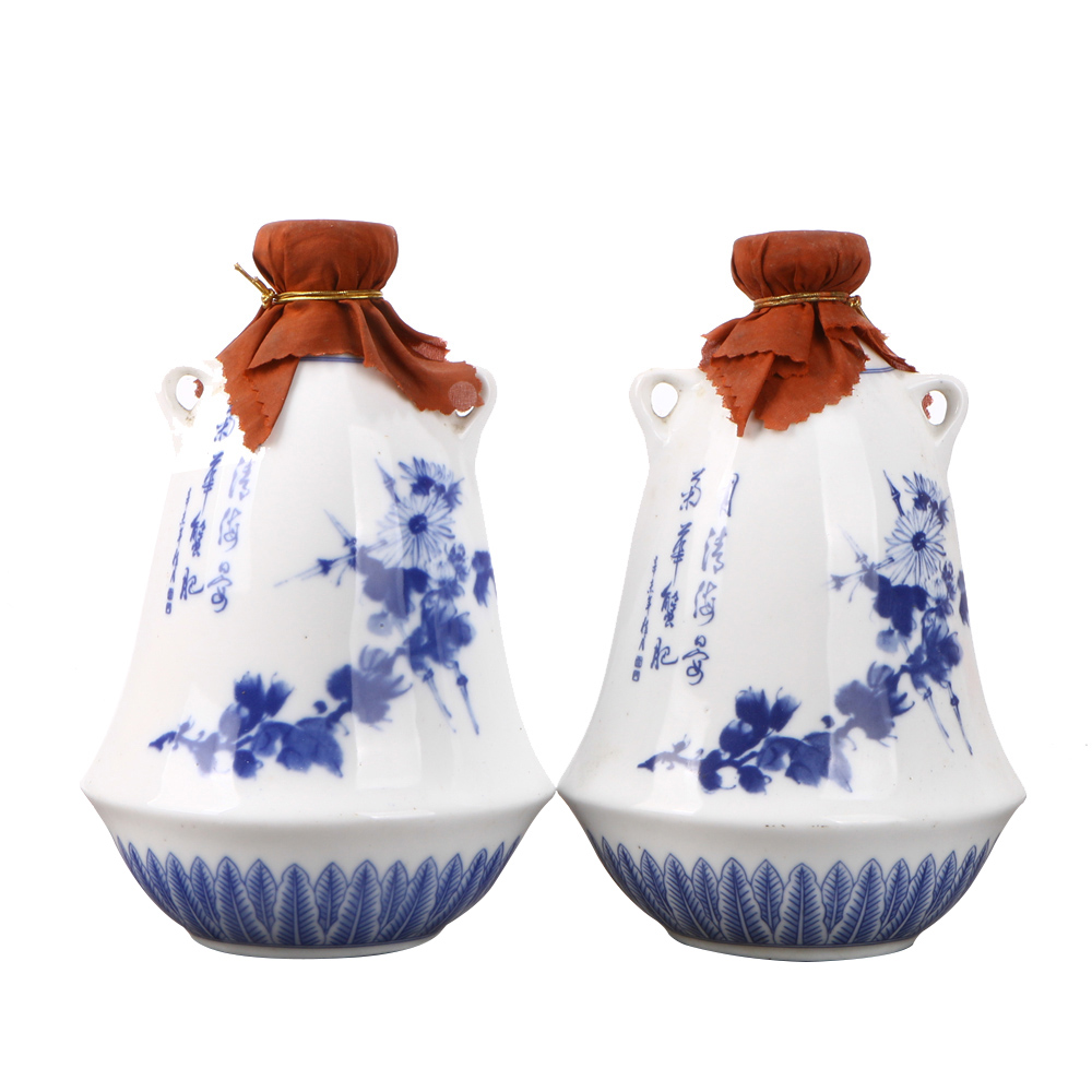 84/1991年金门高粱酒瓷瓶纪念酒清香型58度500ml2瓶老酒收藏