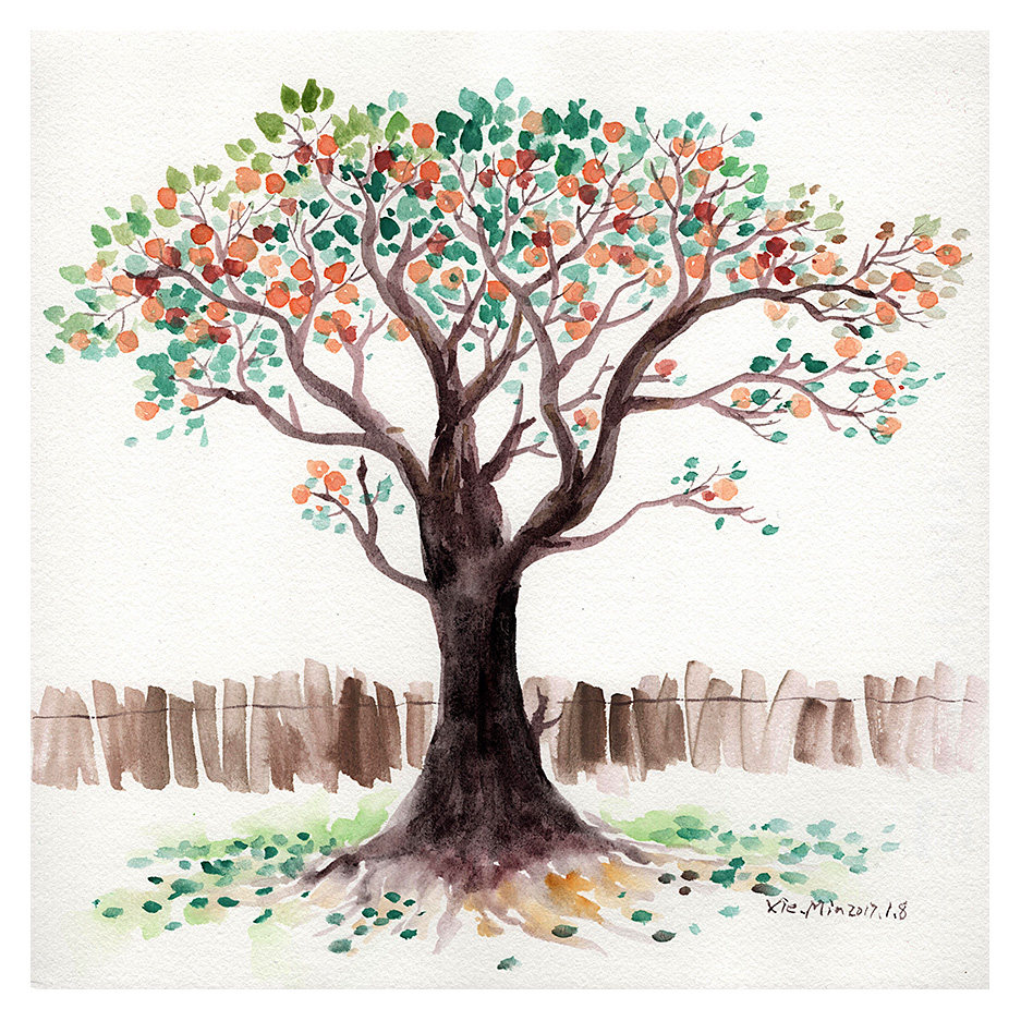 谢敏《许愿树》┃画框装裱