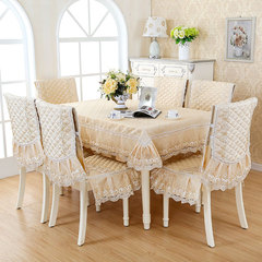 纯色欧式棉麻简约餐桌布艺椅套椅垫套装加厚家用桌椅套布艺套装