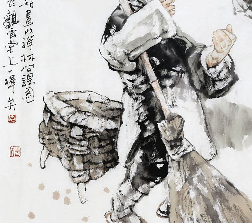 中国水墨画院画家 仇宏志《风动心摇树》中美协会员 【墨华斋】