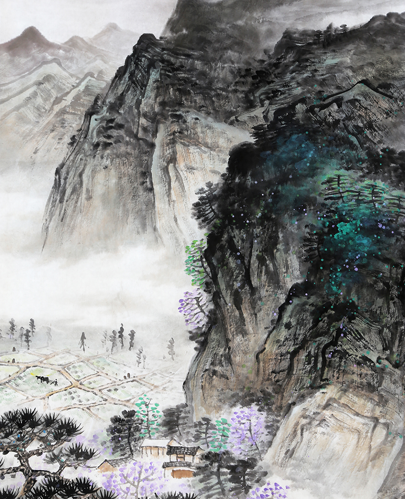 莫春生《溪山仙居图》 广西省美协会员 六尺斗方 墨华斋9466