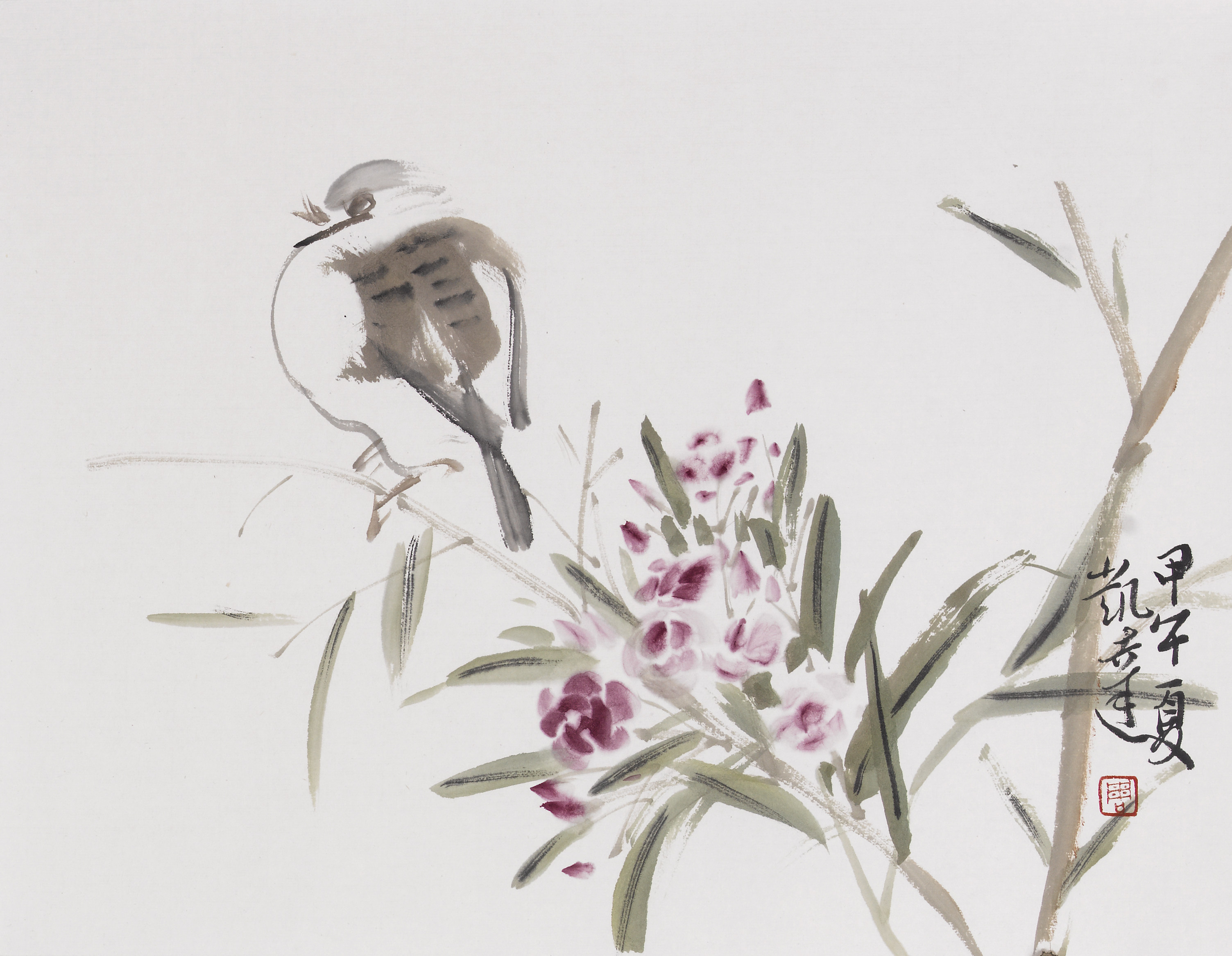 西安美院 周凯达《小品四件》花鸟画博士