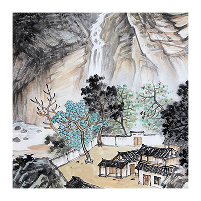 莫春生《意飘云雾外》180x70cm 广西省美协会员 墨华斋3781