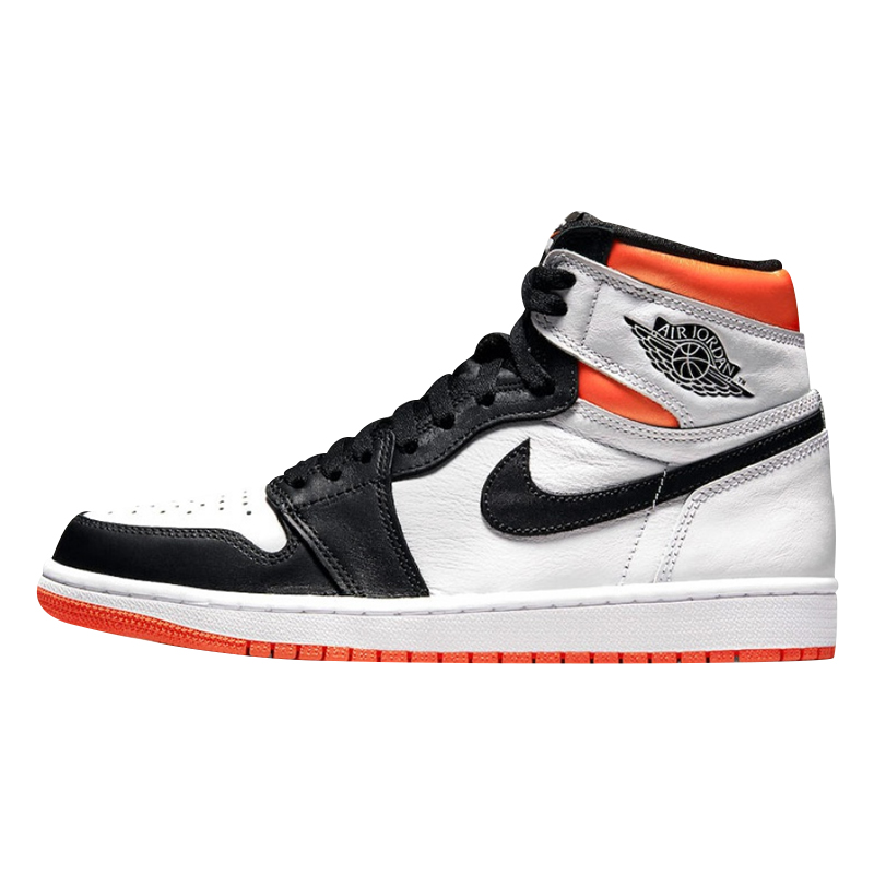 壹号shopairjordan1aj1黑白橙扣碎高帮篮球鞋555088180