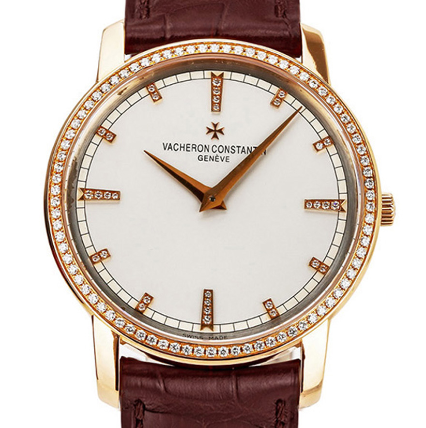 [9.5新]江诗丹顿手动机械男表 玫瑰金 原镶钻 公价:249000