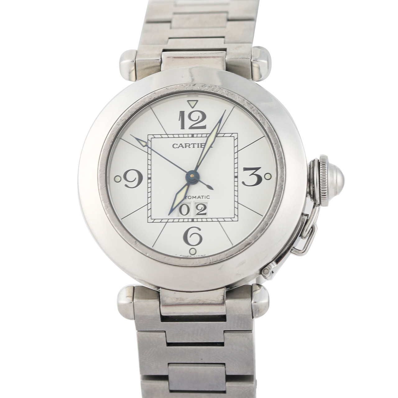 [90新]卡地亚帕莎系列精钢自动机械女表