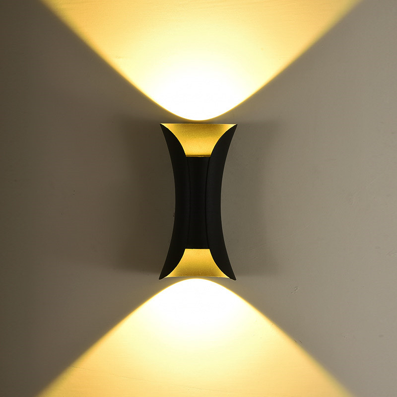 led户外防水外墙双头壁灯小蛮腰庭院洗墙射灯客厅楼梯过道走廊灯