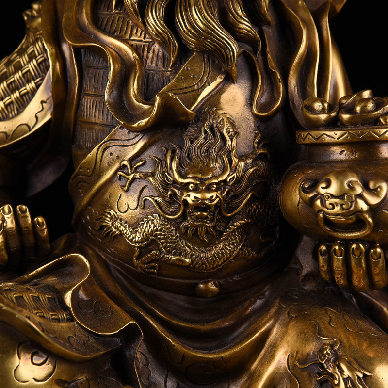 栖真禅寺 武财神铜摆件 招财辟邪 10.75kg 佛法加持