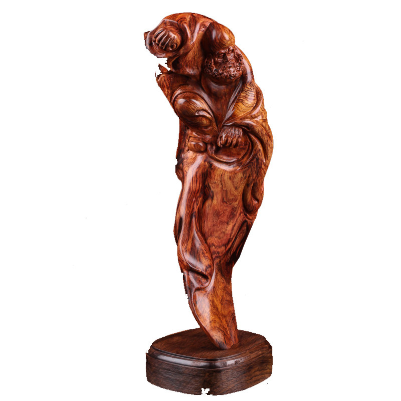 黄花梨达摩摆件 0.58kg 含底座 庇护平安 佛法加持