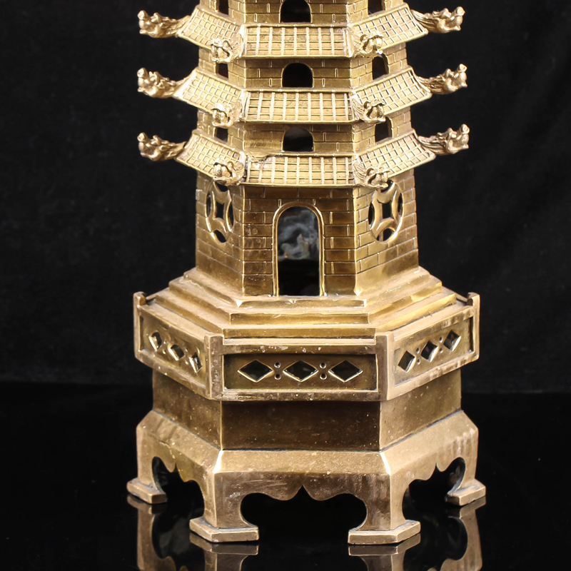 镇宅宝塔铜摆件 6.2kg 驱邪纳福 佛法加持