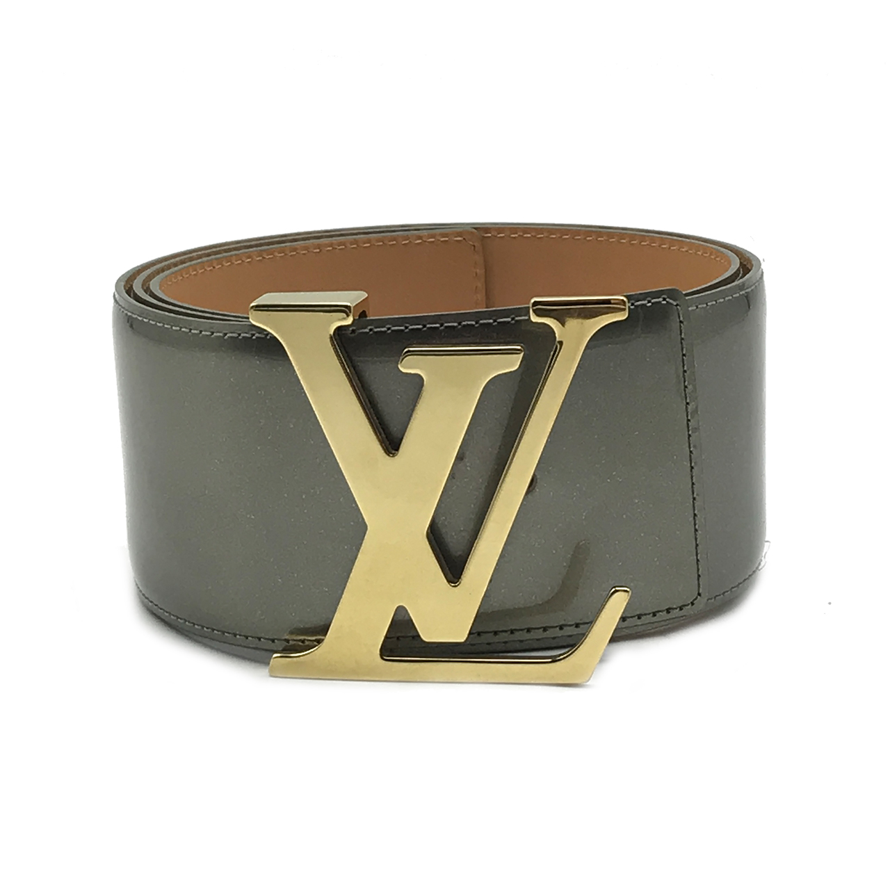 [9.9新]路易威登lv女士宽版漆皮装饰皮带