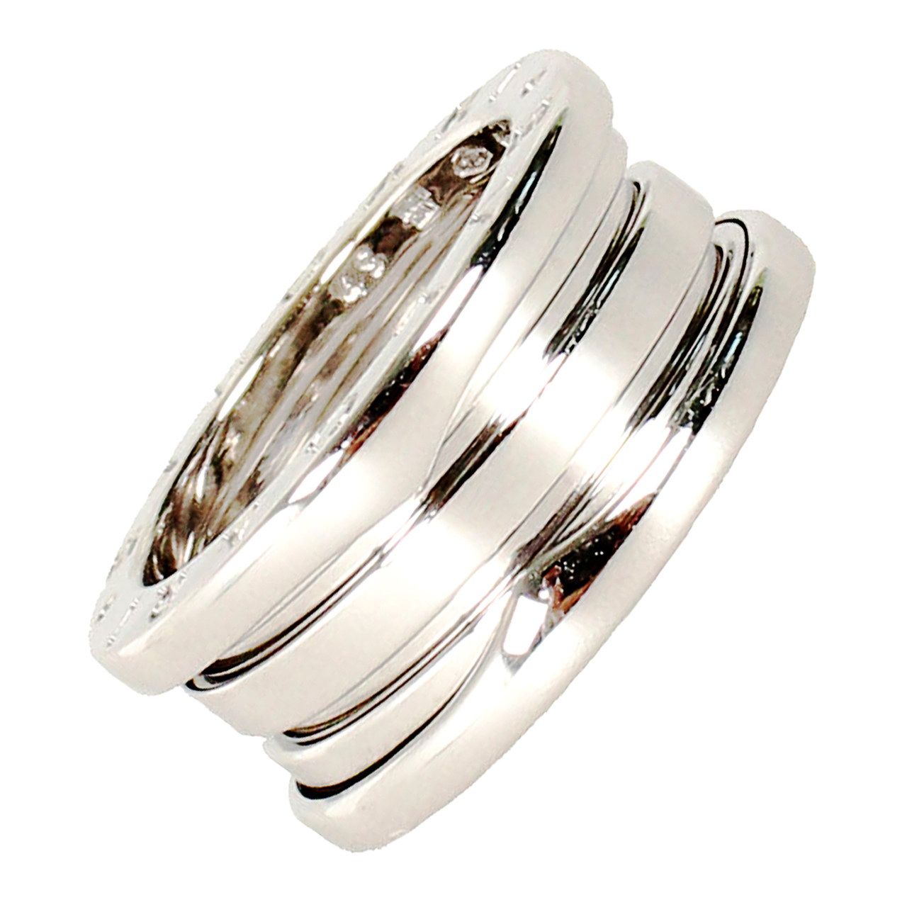 [9.9新]宝格丽bzero 女士白金弹簧三环戒指