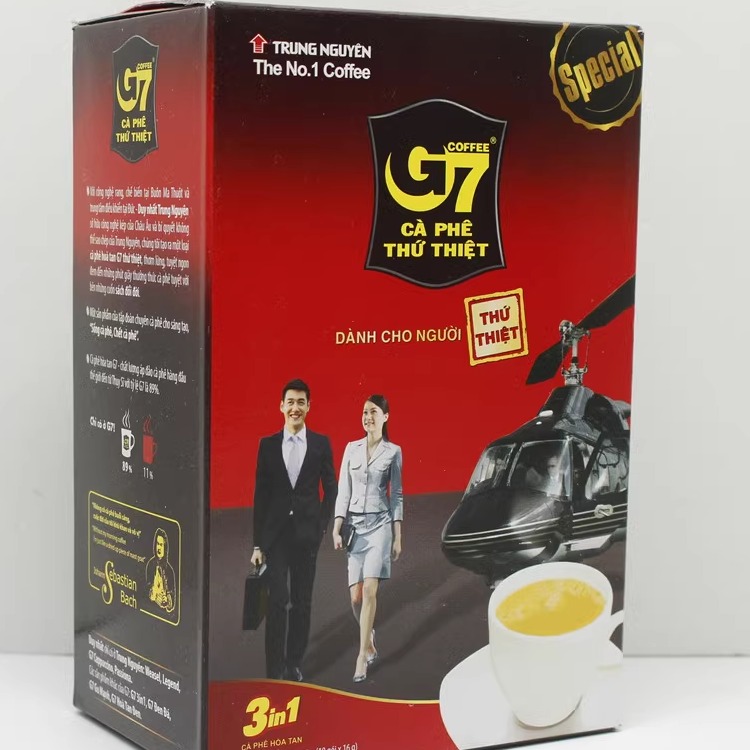 越南原装进口中原G7三合一速溶咖啡288g克16g*18包正品 休闲饮品