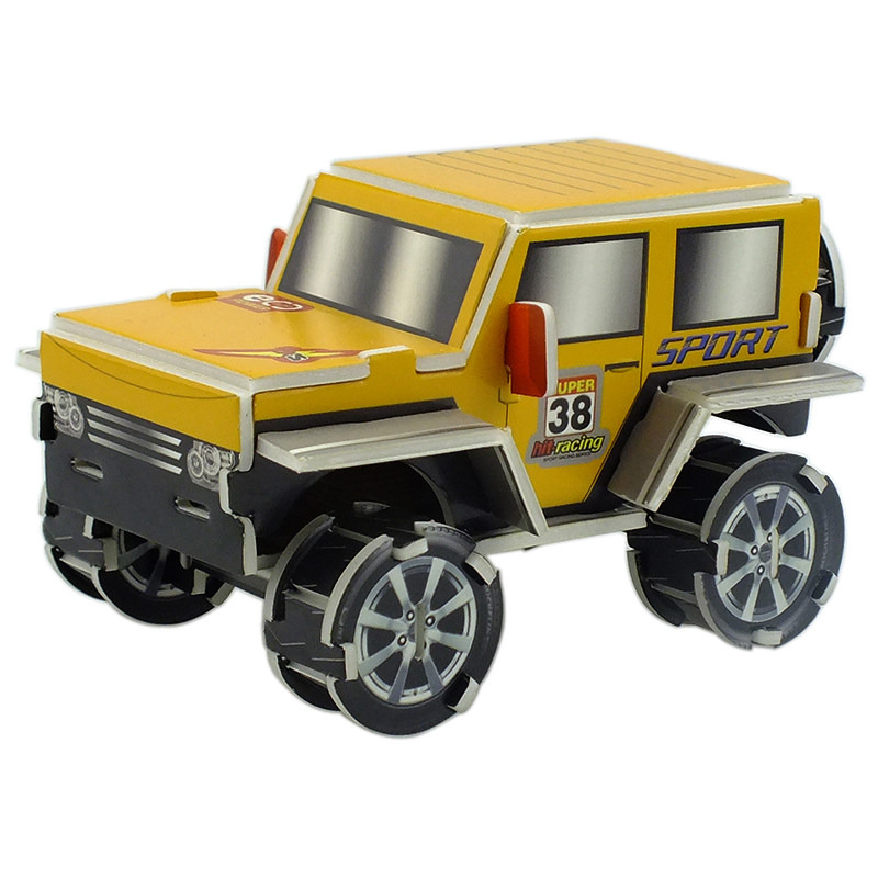 越野车拼图3d立体纸质益智立动手动脑拼模型男女生拼插积木玩具