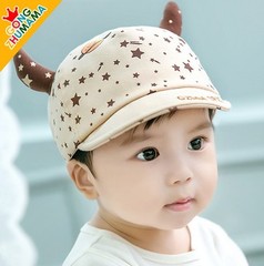 韩国婴幼儿6-12个月宝宝新爆款1-2岁星星牛角棒球鸭舌造型潮帽子
