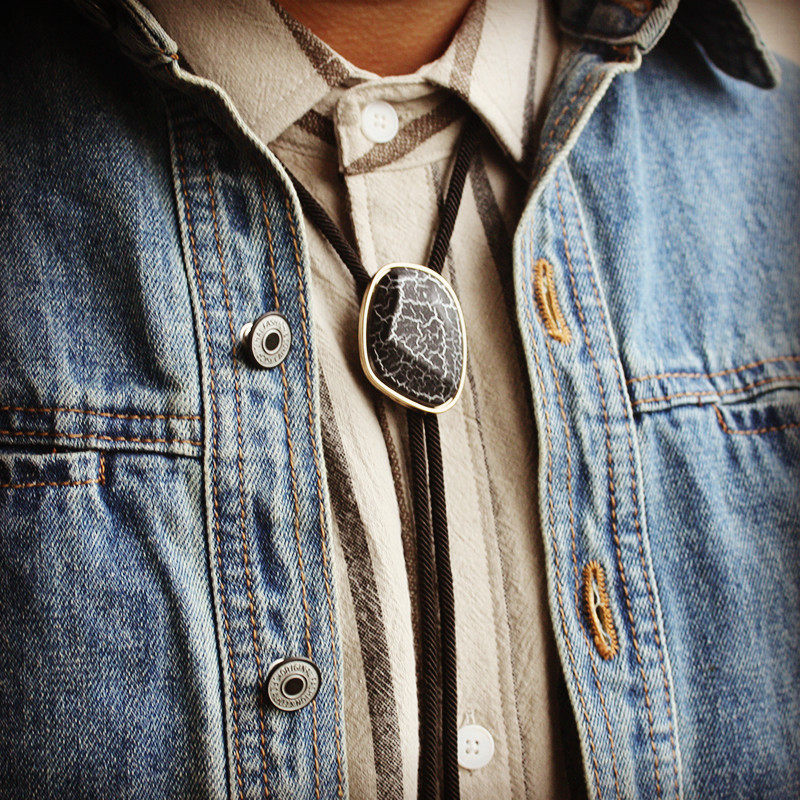 漩涡ins风冷调韩版蝴蝶结波洛领带 韩版个性时尚bolo tie 男礼物