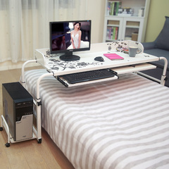 可移动升降电脑桌床上用懒人无缝床边书桌笔记本桌跨床桌护理桌