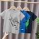 品牌尾货外贸童装韩版2024夏季新款儿童纯棉恐龙卡通圆领短袖T恤