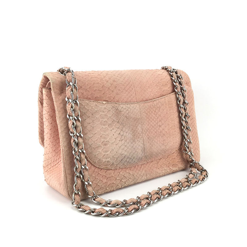 [9.0新]香奈儿chanel 女士蛇皮链条包大号jumbo