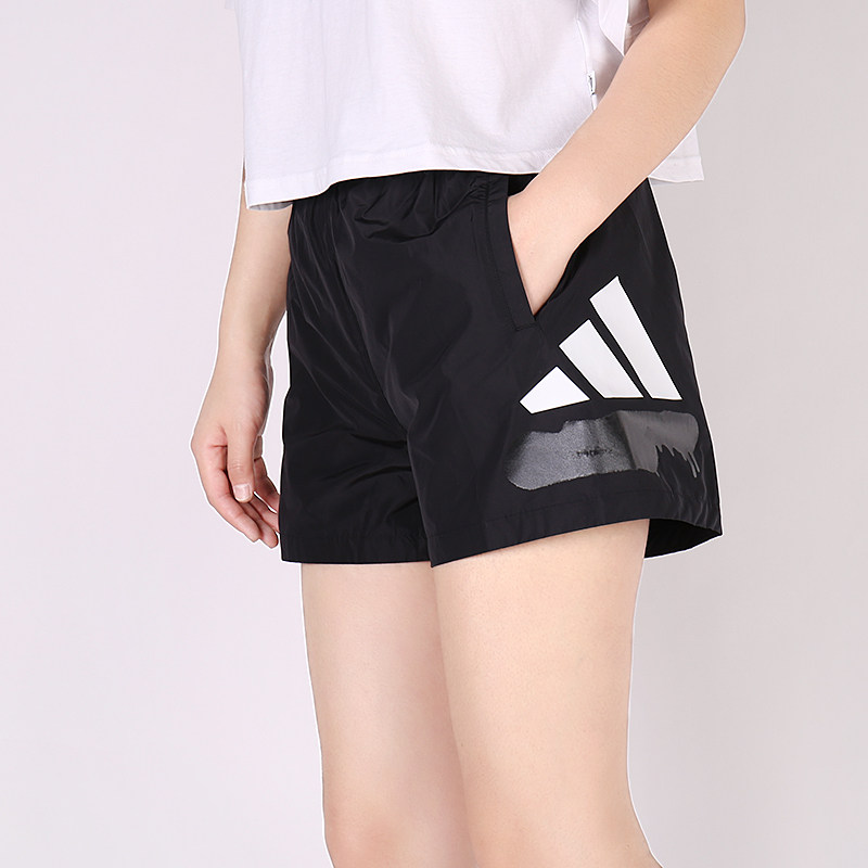 阿迪达斯短裤女阿迪达斯新款梭织透气速干跑步五分裤运动裤gl5629