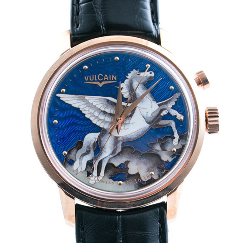 【9.9新】窝路坚天马系列玫瑰金自动机械男表