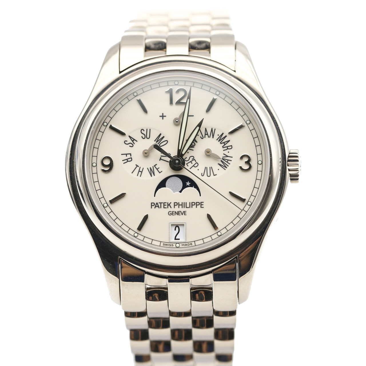 [9.5新]百达翡丽5146g复杂功能计时系列18k白金自动机械男表