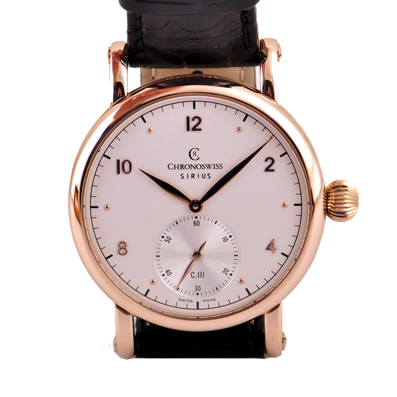 [9.5新]瑞宝天狼星18k玫瑰金手动机械男表