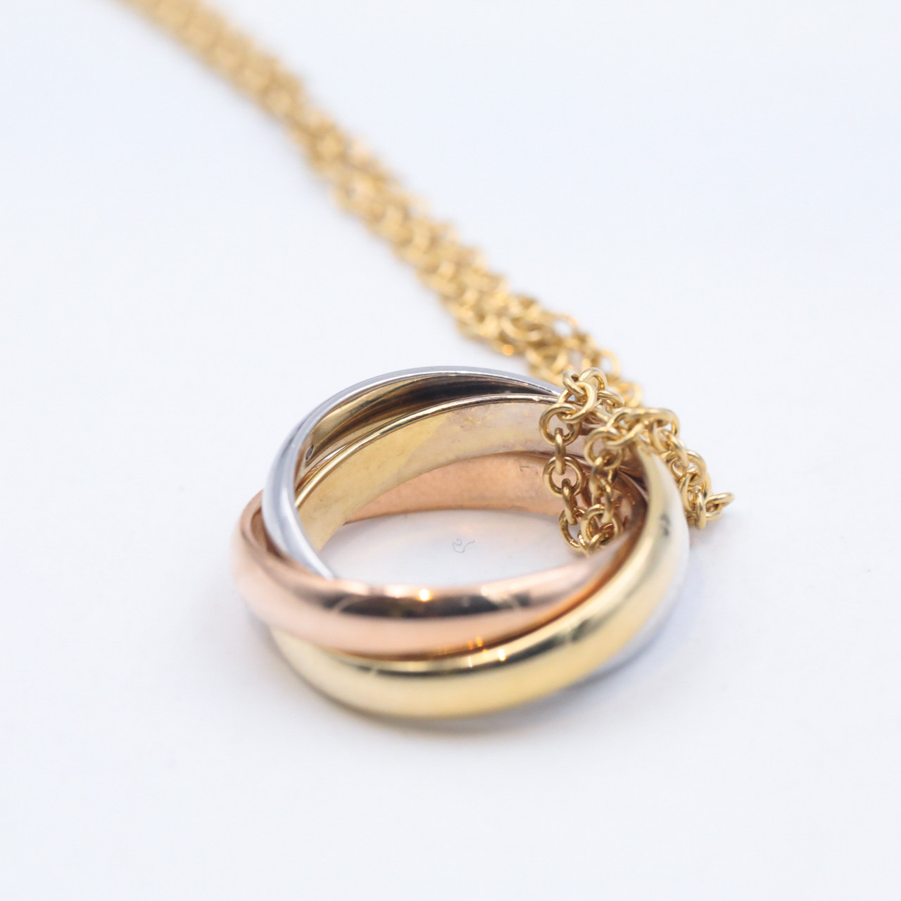 [9.5新]卡地亚cartier三色金女士项链