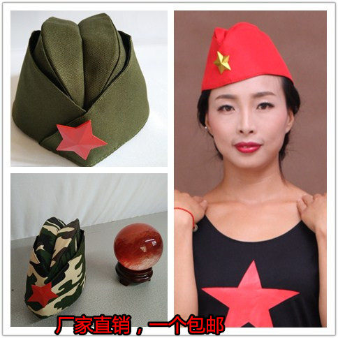 军帽女 迷彩舞蹈帽