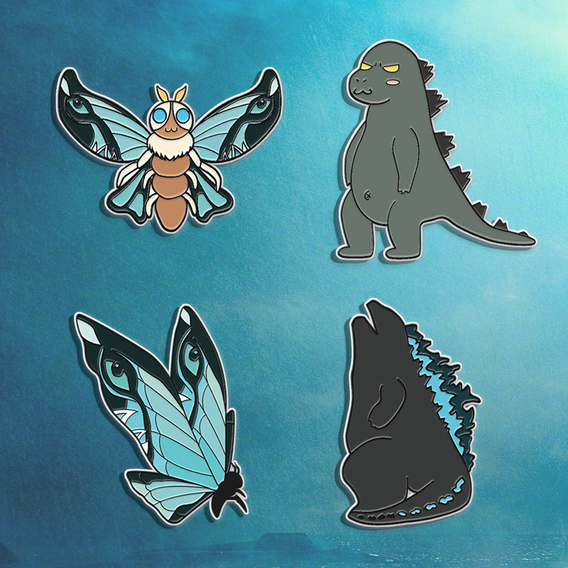 画东画西的优惠券大全—巨大怪兽主题 魔斯拉 哥斯拉周边合金夜光徽章